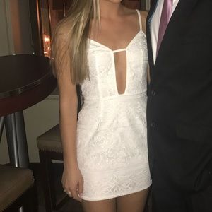 TOBI white lace dress